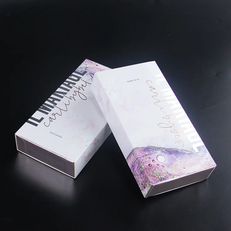 Wholesale Custom  Logo Pink Cardboard Makeup Square False Eyelash Packaging Box
