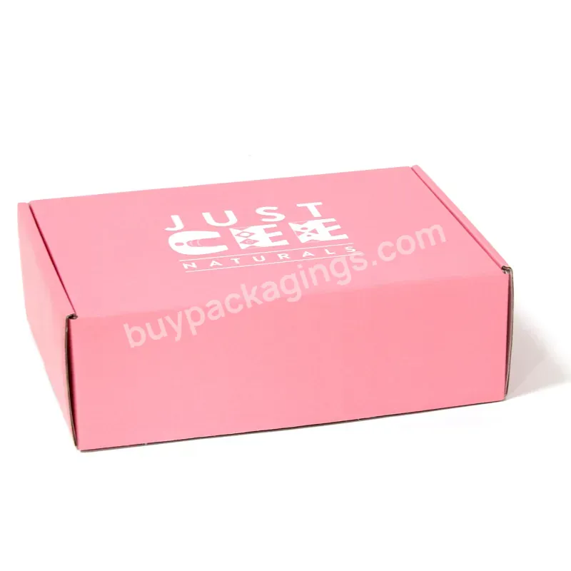 Wholesale Custom Logo Pink Gift Box Corrugated Mailer Packaging Boxes Shipping Box For Clothes