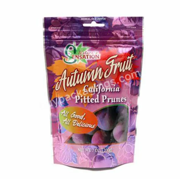 Wholesale Custom Logo Plastic Vacuum Snack Philippine Mango Thai Durian Dried Fruit Package Pouch Dry Food Packaging Bag