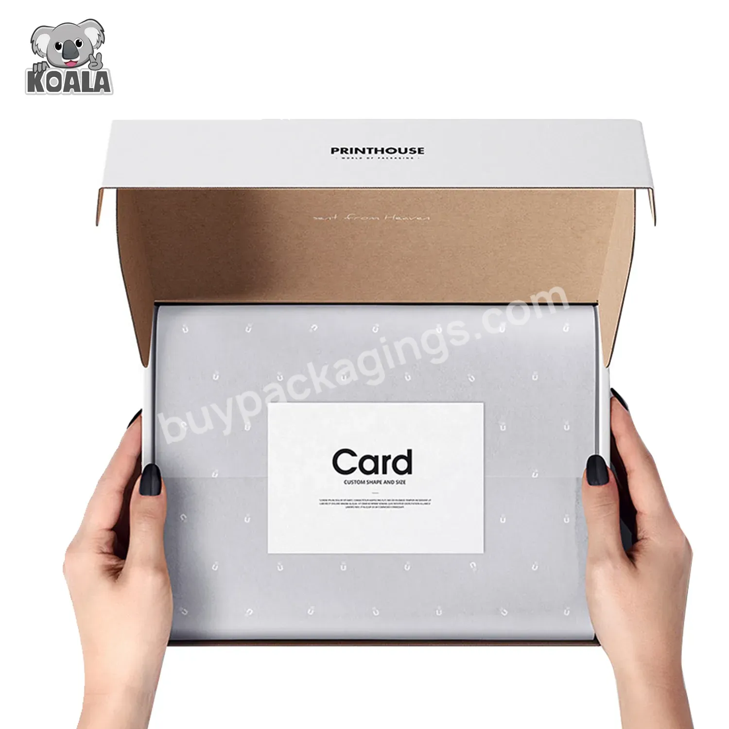 Wholesale Custom Logo Portable Reasonable Price Hot Stamping White Corrugated Paper Mailer Mailing Shipping Box