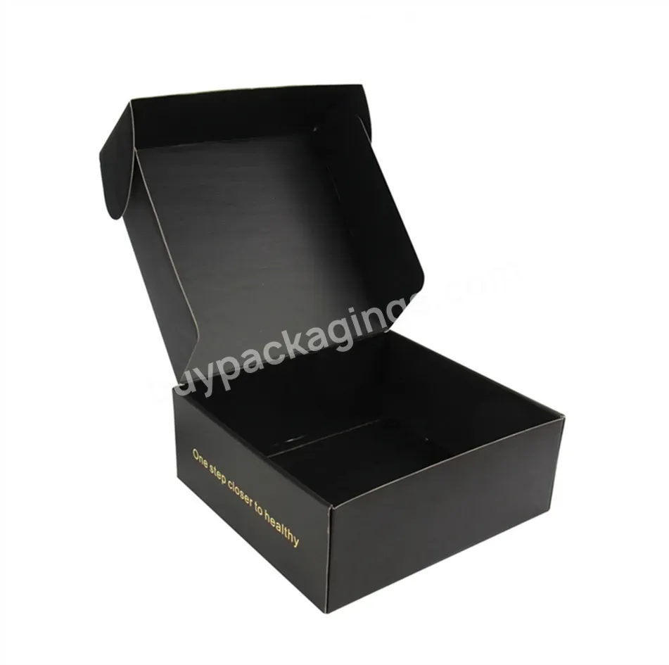 Wholesale Custom Logo Printed Black Mailer Box,Durable Clothing / Gift / Shoes Paper Packaging Cardboard Shipping Boxes