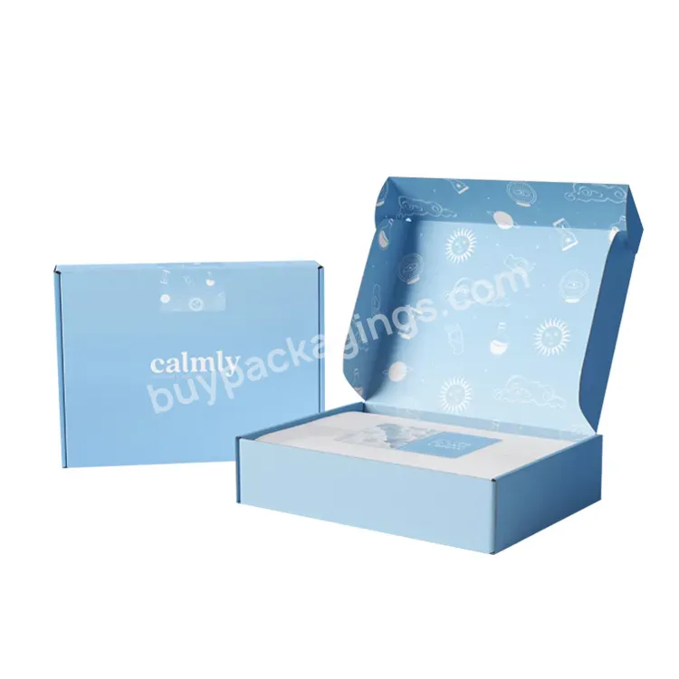 Wholesale Custom Logo Printed Cardboard Folding Subscription Mail Carton Clothing Corrugated Packaging Paper Box