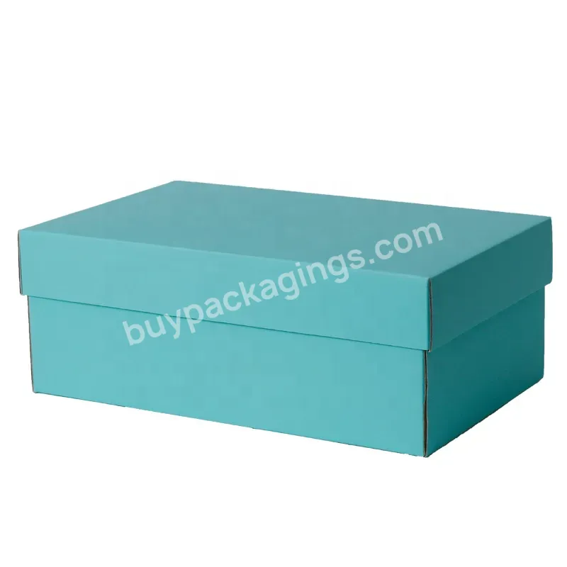 Wholesale Custom Logo Printed Color Foldable Cardboard Portable Paper Mens Shoe Box
