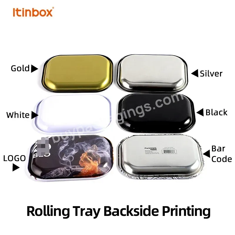 Wholesale Custom Logo Printed Fancy Rolling Tray Personalized Metal Medium Rolling Tray With Cover Set - Buy Fancy Rolling Tray,Metal Medium Rolling Tray,Rolling Tray With Cover Set.