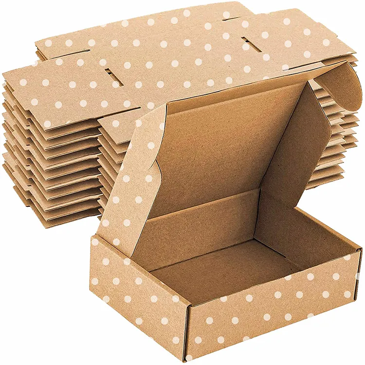 Wholesale Custom Logo Printed Kraft Paper Folding Corrugated Shipping Mailer Packaging Boxes