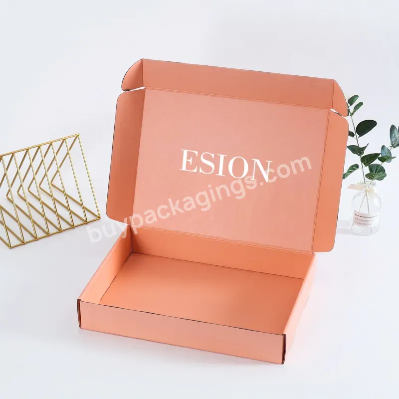 Wholesale Custom Logo Printed Rigid Paper Packaging Boxes Bulk Cheap Pink Cardboard Shipping Packaging Boxes