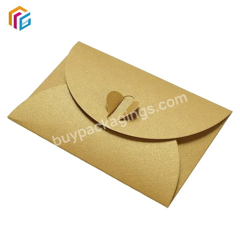 Wholesale Custom Logo Printing Gold Foil Embossed Envelopes Packaging Mailing Paper Kraft Envelope