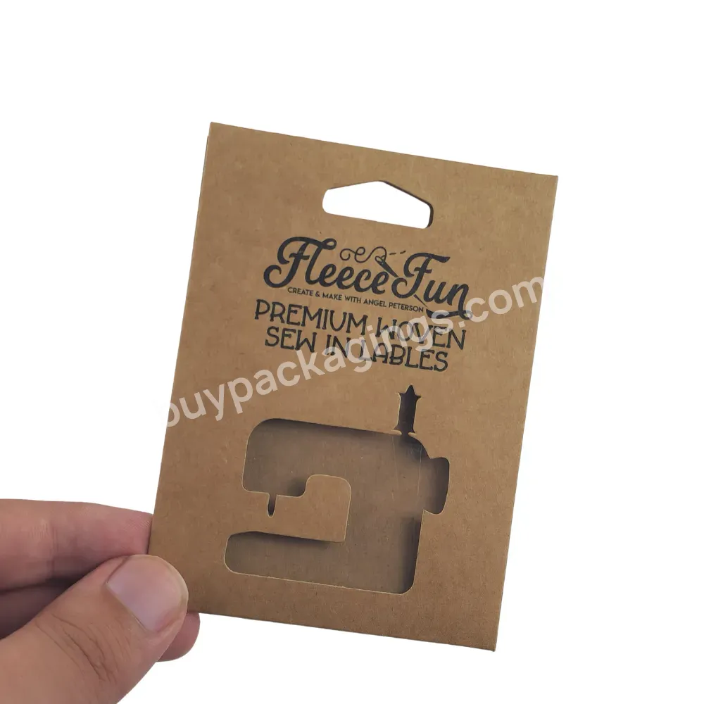 Wholesale Custom Logo Printing Kraft Paper Mini Packaging Envelope With Clear Window