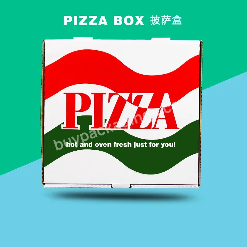 Wholesale Custom Logo Printing White Corrugated Pizza Packing Paper Carton Box