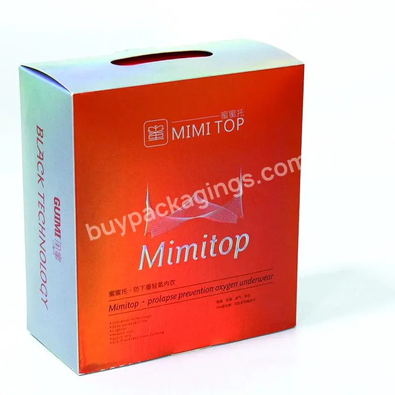 Wholesale Custom Logo Private Label Clothing Packaging Boxes Underwear Paper Boxes