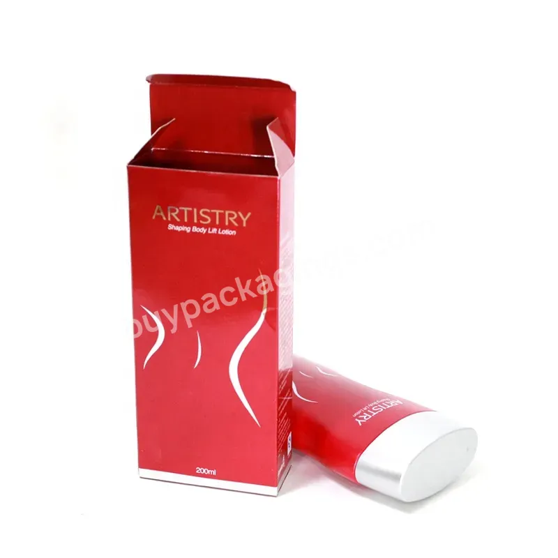Wholesale Custom Logo Red Color Cardboard Paper Cosmetic Packaging Boxes For Skin Care