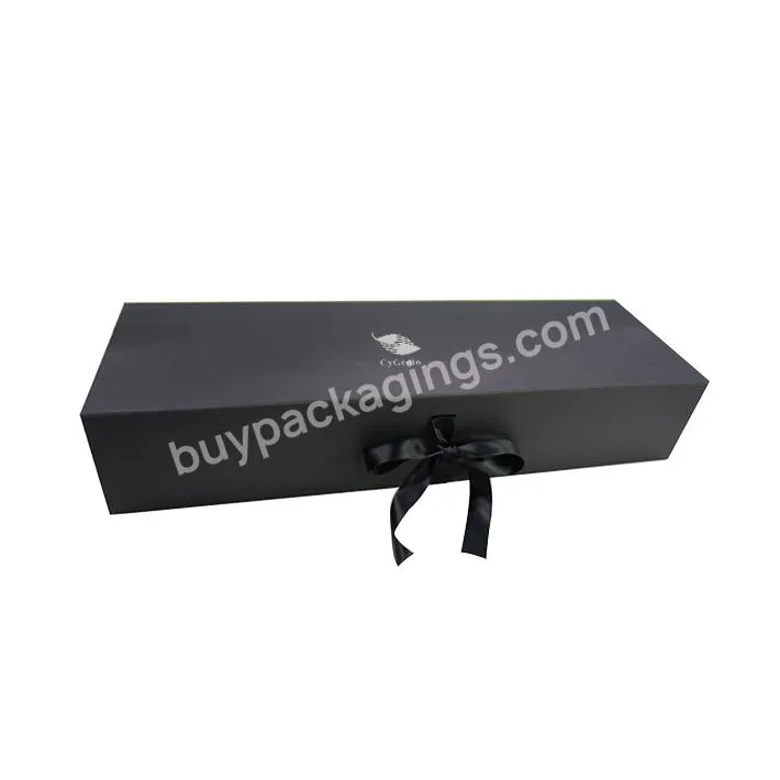Wholesale Custom Logo Ribbon Printed Folding Foldable Cardboard Magnetic Gift Packaging Packaged Paper Box