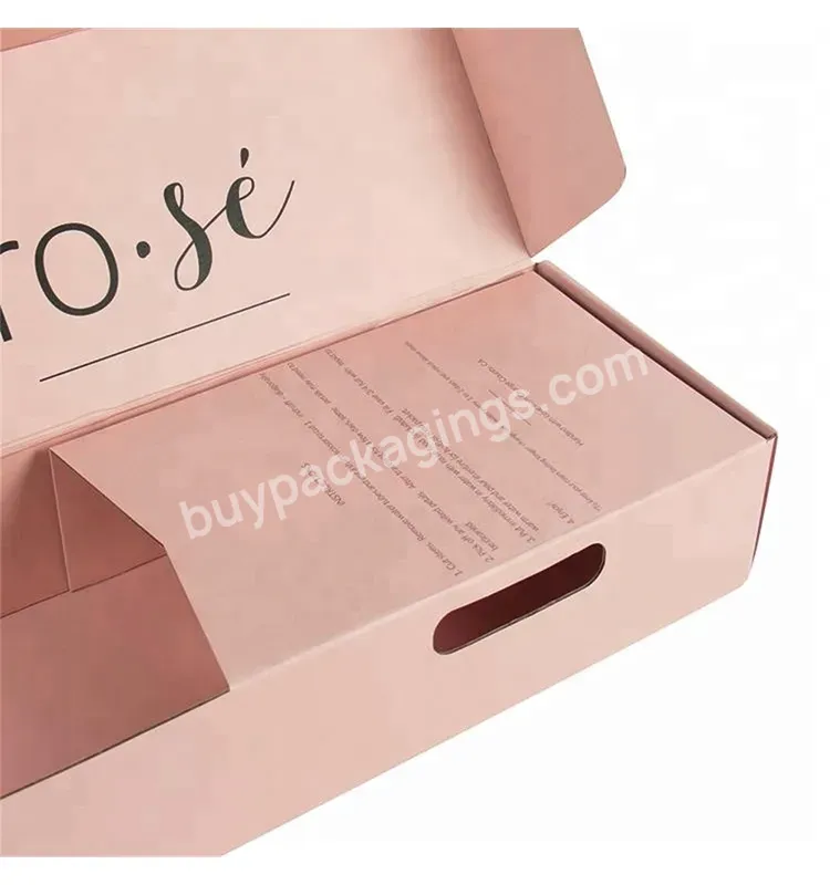Wholesale Custom Logo Roses Flower Shipping Mailer Box Custom Pink Flower Corrugated Packing Box With Insert