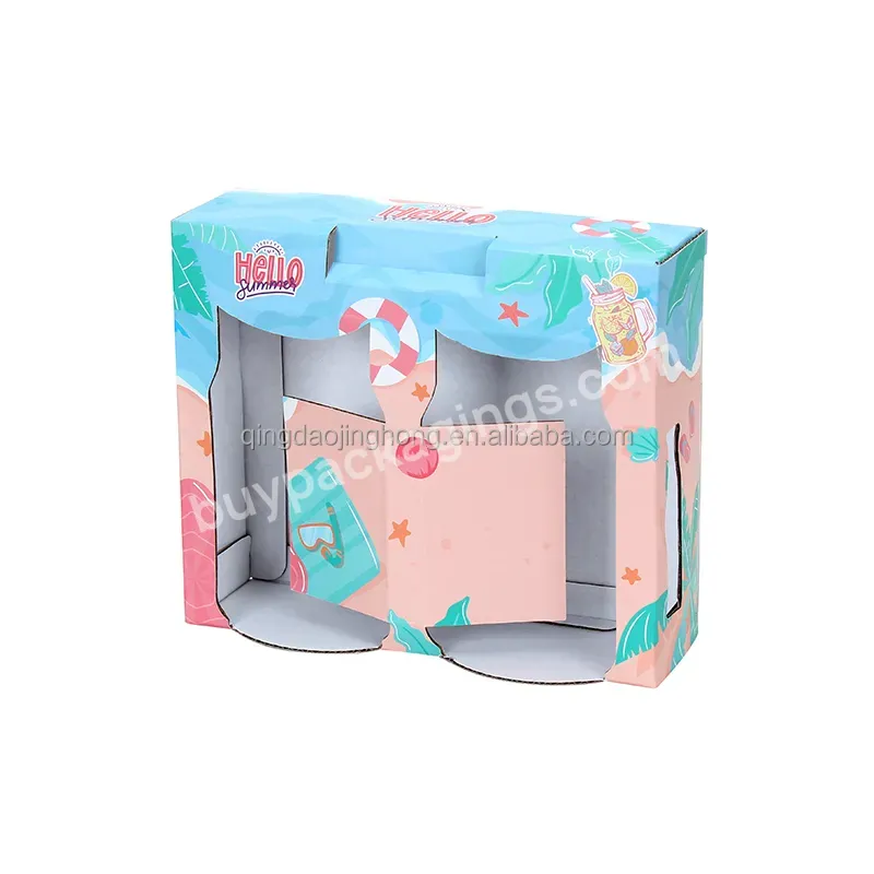 Wholesale Custom Logo Supermarket Retail Corrugated Paper Display Box For Bottled Food