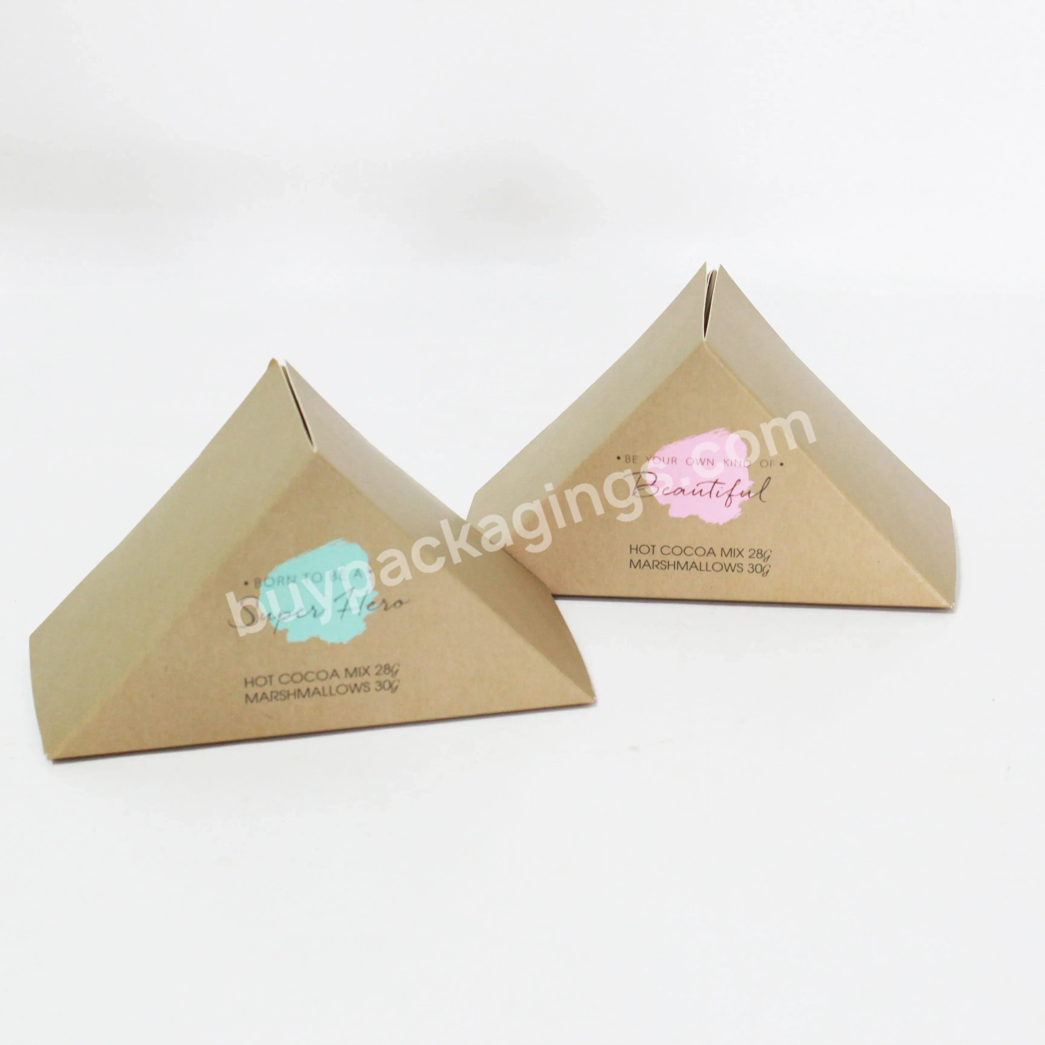 Wholesale Custom Logo Triangle Cardboard Packaging Boxes Candy Sweet Box
