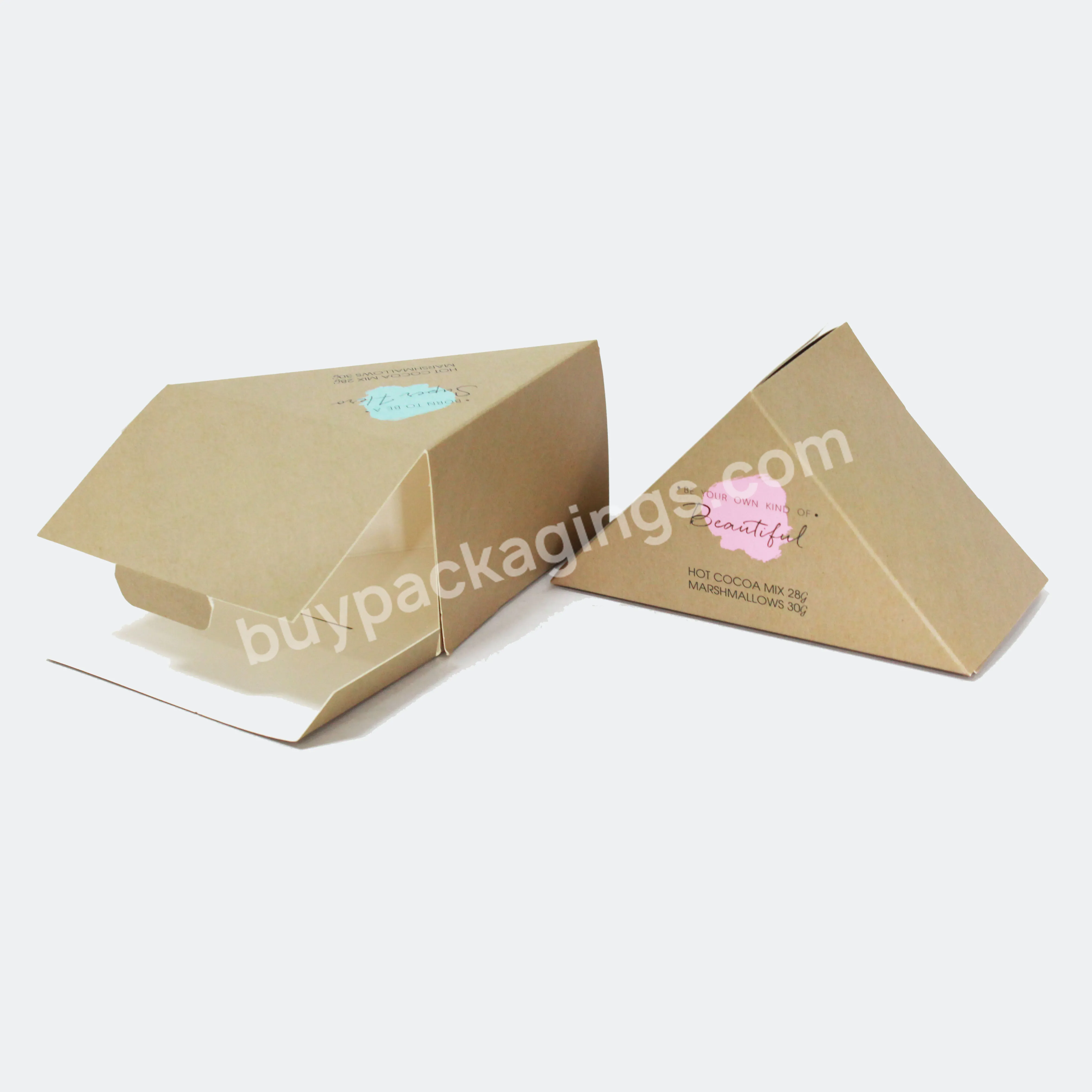 Wholesale Custom Logo Triangular Cardboard Packaging Boxes Chocolate Box