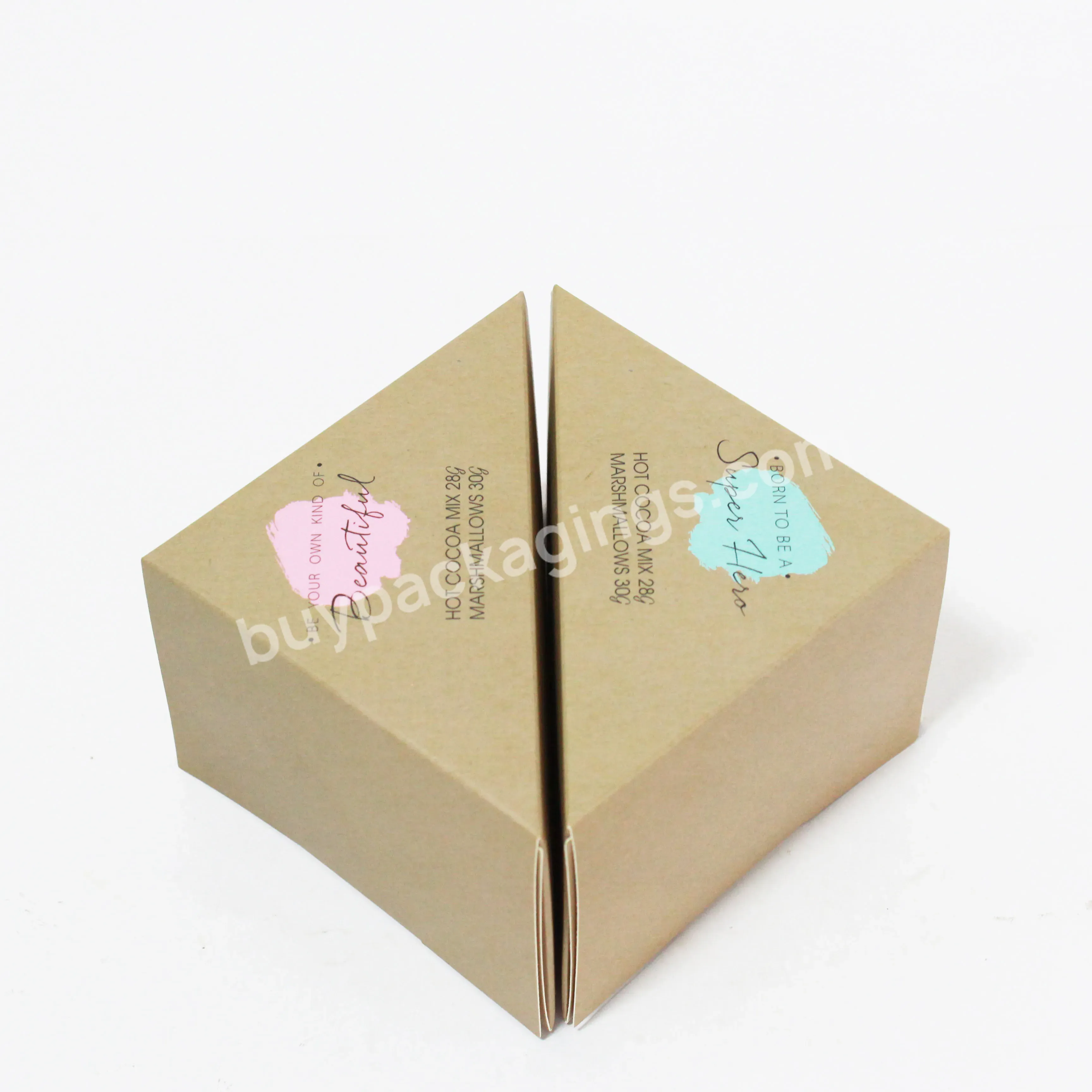 Wholesale Custom Logo Unique Sweet Paper Packaging Box Triangle Shape Cardboard Boxes Candy Boxes