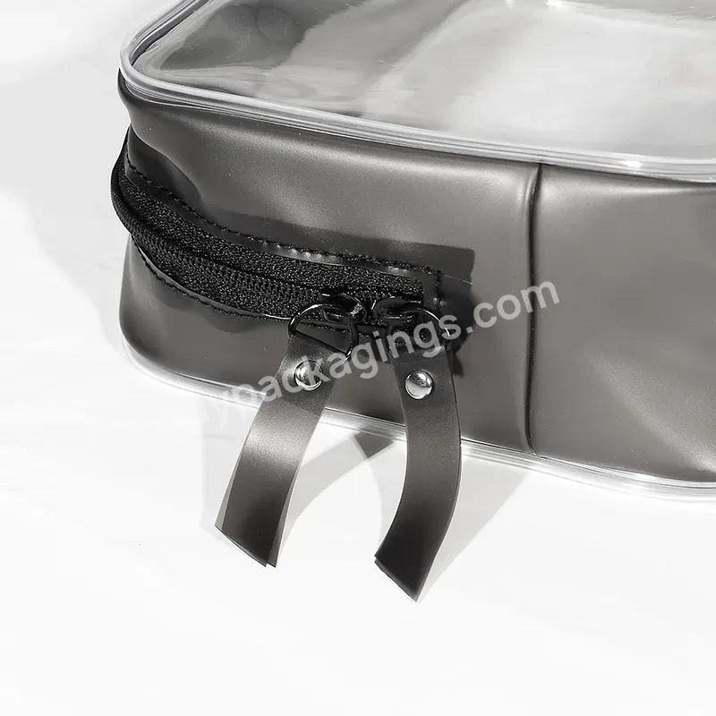 Wholesale Custom Logo Women Clear Makeup Pouches Bags Transparent Pvc Cosmetic Bag With Zipper