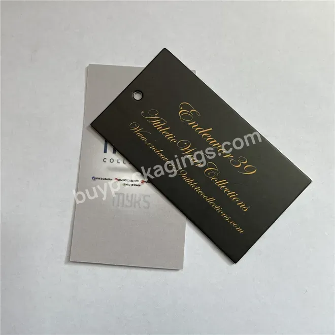 Wholesale Custom Luxury Foil Stamping Hang Tag From Garment