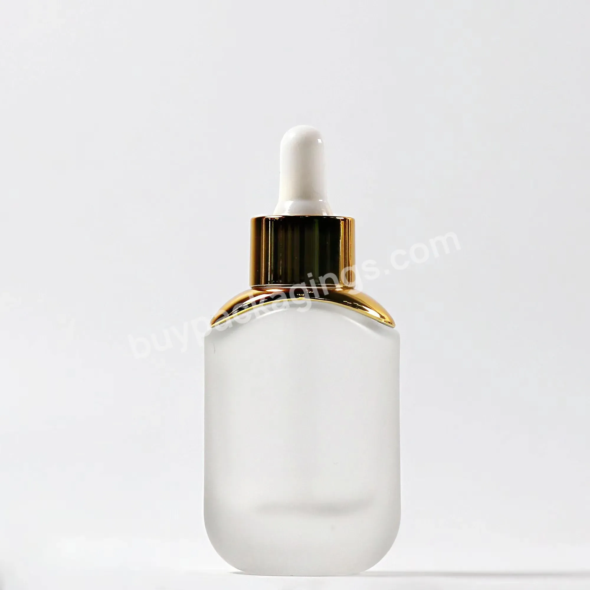 Wholesale Custom Make Up Packaging Essential Oil Perfume 30ml Glass Dropper Bottle With Gold Silver Dropper Lids