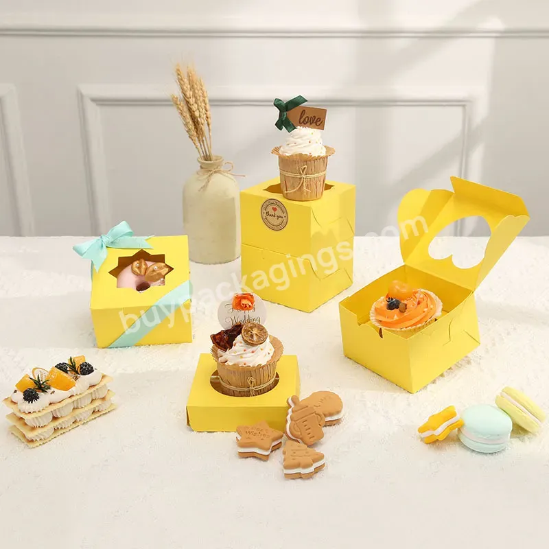 Wholesale Custom Mini Paper Cake Box Small Cup Cake Cookie Food Paper Box