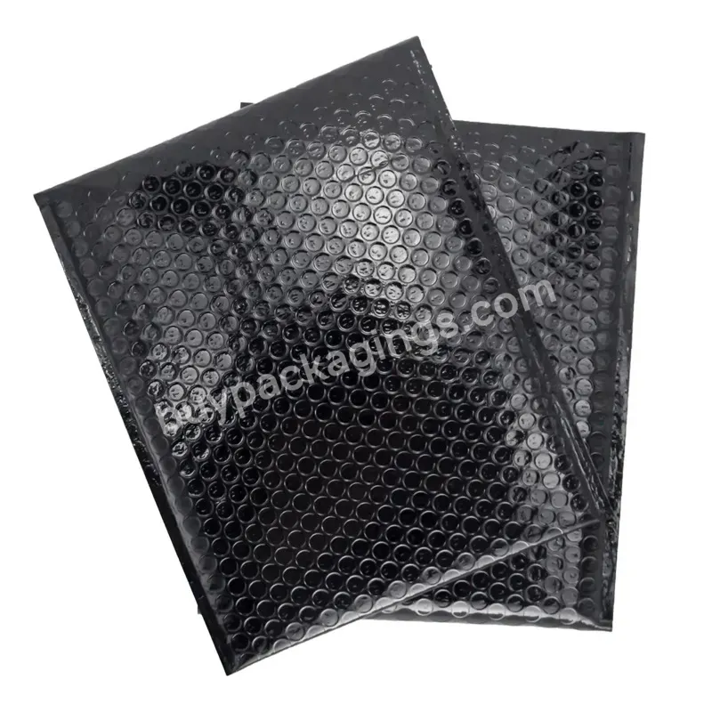 Wholesale Custom Padded Envelope Printed Matte Black Bubble Mailers With Logo Shipping Bags For Clothing