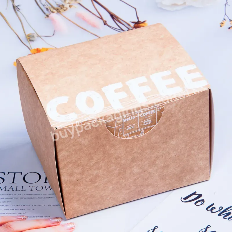 Wholesale Custom Paper Coffee Box Packaging Kraft Paper Food Eco Friendly Packaging Box With Logo