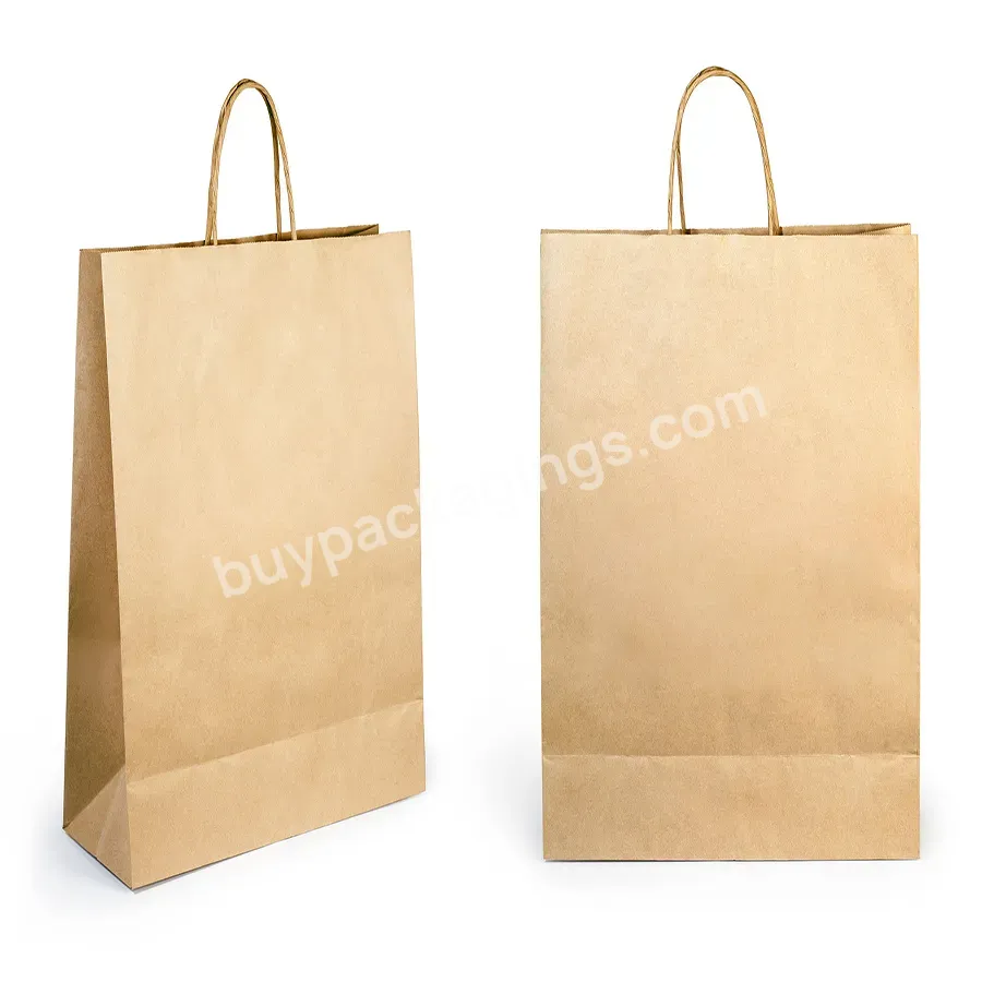 Wholesale Custom Paper Package With Logo Handle Kraft Paper Bags