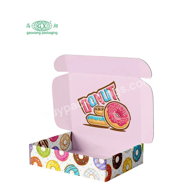 Wholesale Custom Pink Bakery Cake Donuts And Cookie Doughnut Packing Box Personalized Boxes