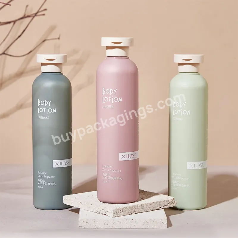 Wholesale Custom Pink Blue Yellow Plastic Bottle 400ml Scrub Shower Gel Bottle Cosmetic Shampoos Bottle