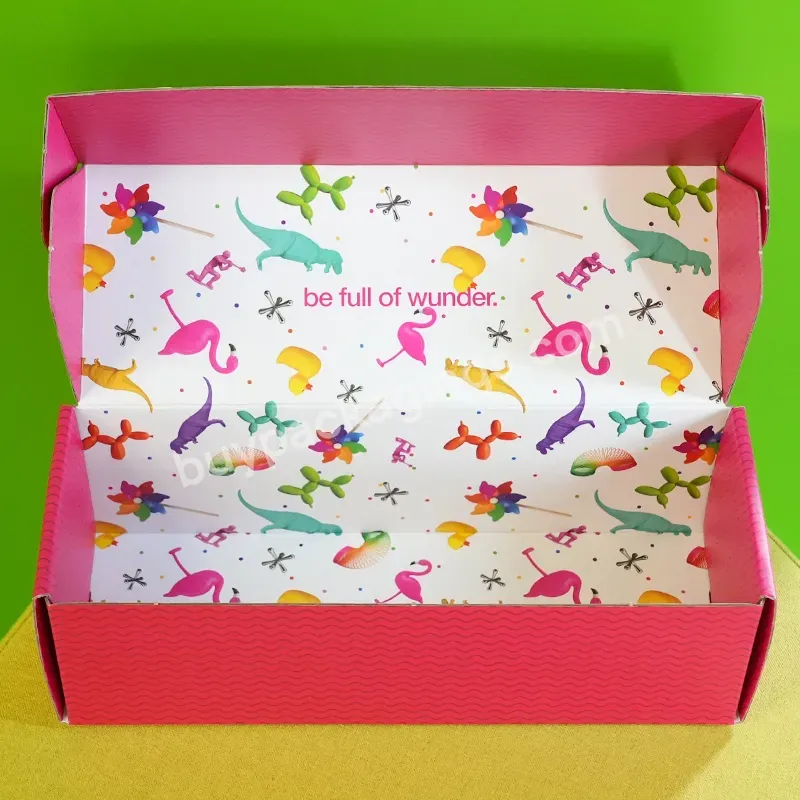 Wholesale Custom Print Logo Packing Box Cardboard Christmas Pink Paper Box Packaging