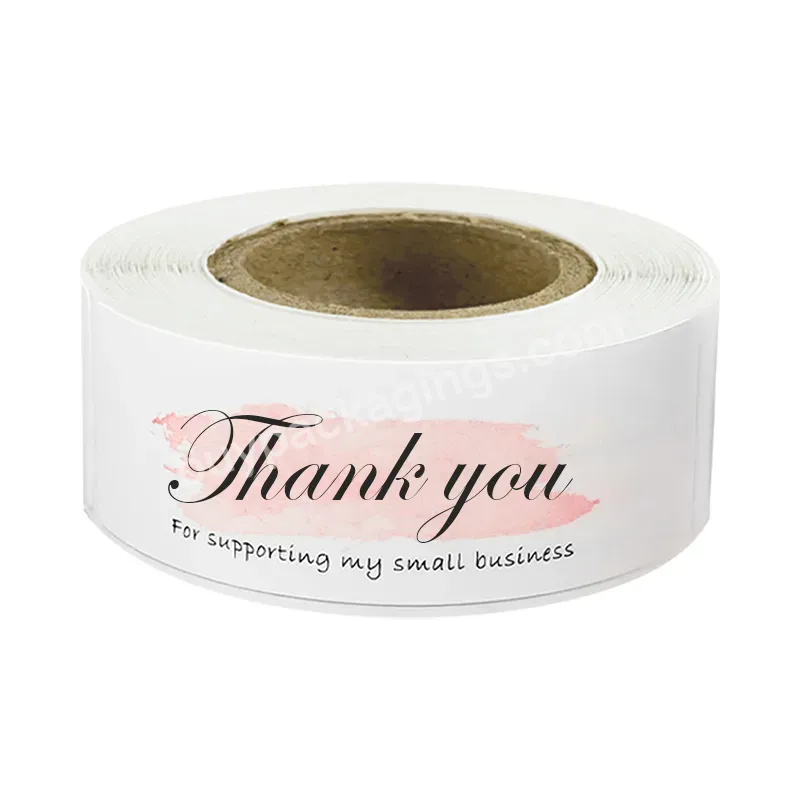 Wholesale Custom Printed 2 Inch Roll Self Adhesive 500 Thankyou Label Thank You Sticker For Supporting My Small Business