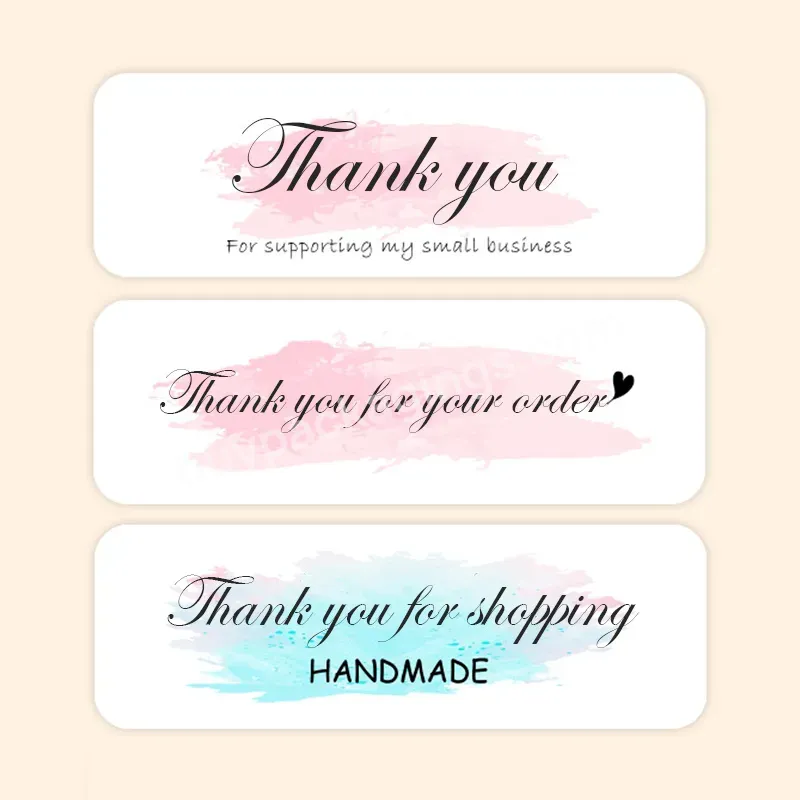 Wholesale Custom Printed 2 Inch Roll Self Adhesive 500 Thankyou Label Thank You Sticker For Supporting My Small Business