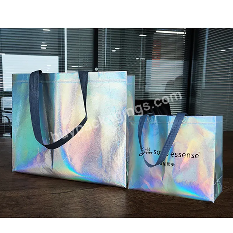 Wholesale Custom Printed Eco Friendly Recycle Reusable Grocery Pp Laminated Non Woven Fabric Tote Shopping Bags