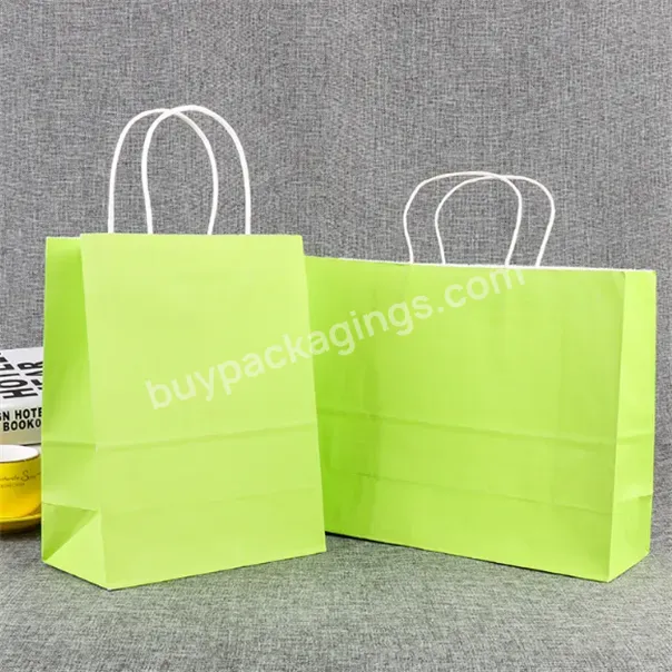 Wholesale Custom Printed Kraft Paper Bag For Birthday Gifts Cosmetics Candle Packaging Bag
