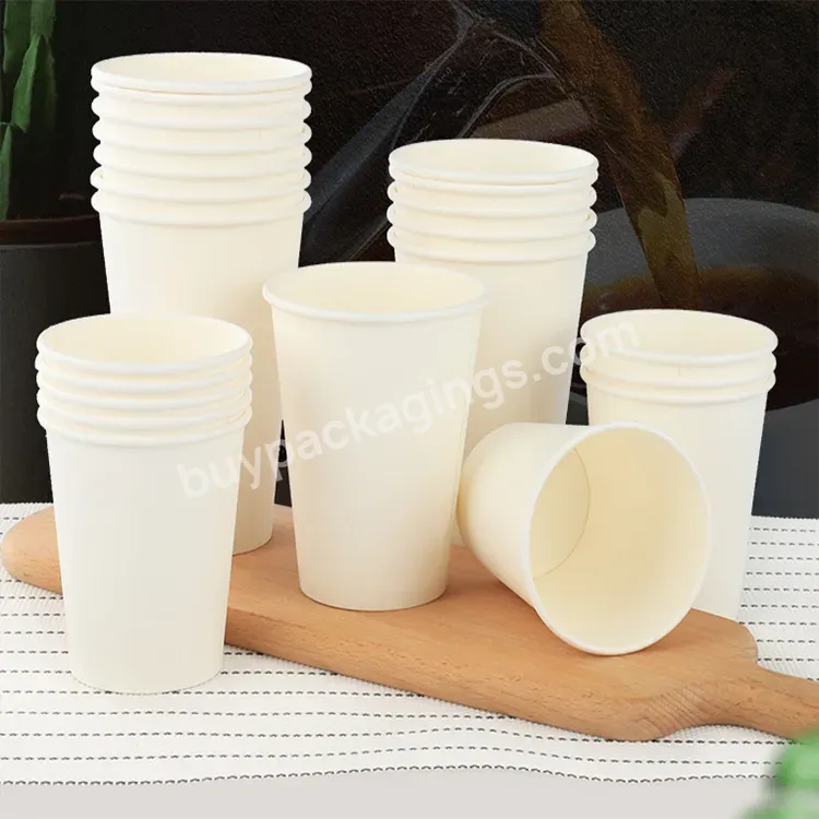 Wholesale Custom Printed Logo 8oz Plastic Free Biodegradable Disposable Paper Cup