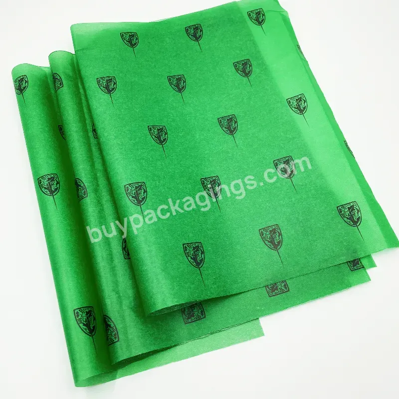 Wholesale Custom Printed Logo Gift Wrapping Clothing Black 17gsm Tissue Paper Wrap