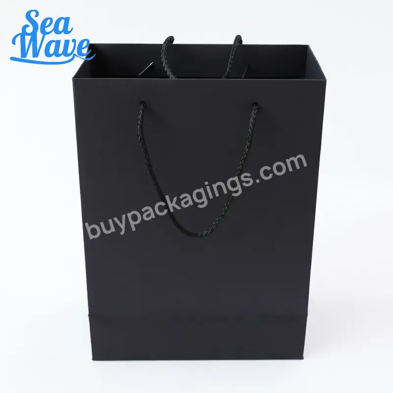 Wholesale Custom Printed Logo Luxury Shopping Paper Bag For Gift Handle Packaging