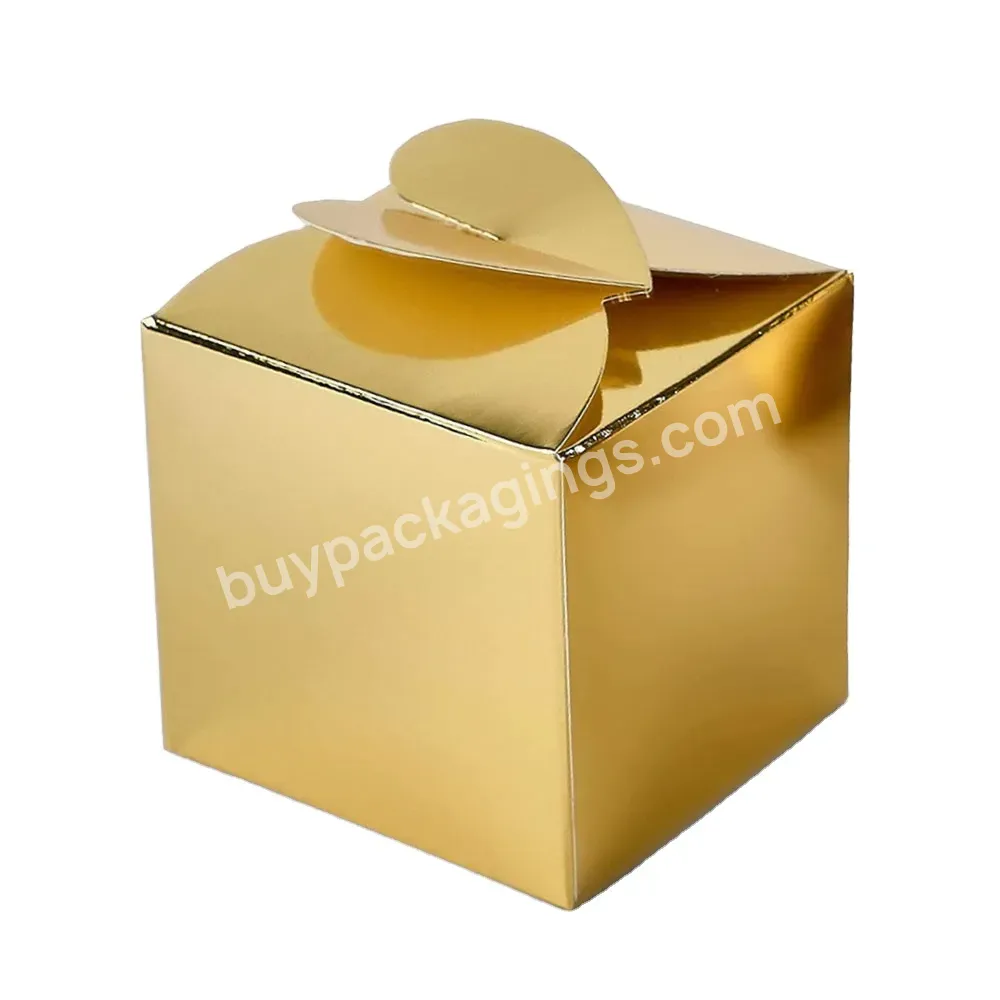 Wholesale Custom Printed Paper Candy Box Square Chocolate Gift Bags Eco Friendly Favors Gold Foil Party Favor Gift Boxes
