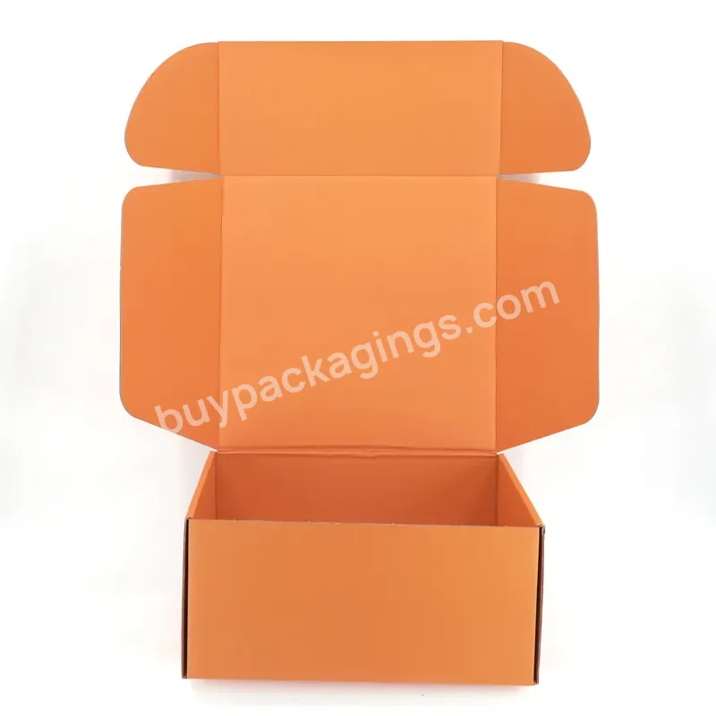 Wholesale Custom Printed Unique Corrugated Shipping Boxes Orange Color Custom Logo Cardboard Mailer Box