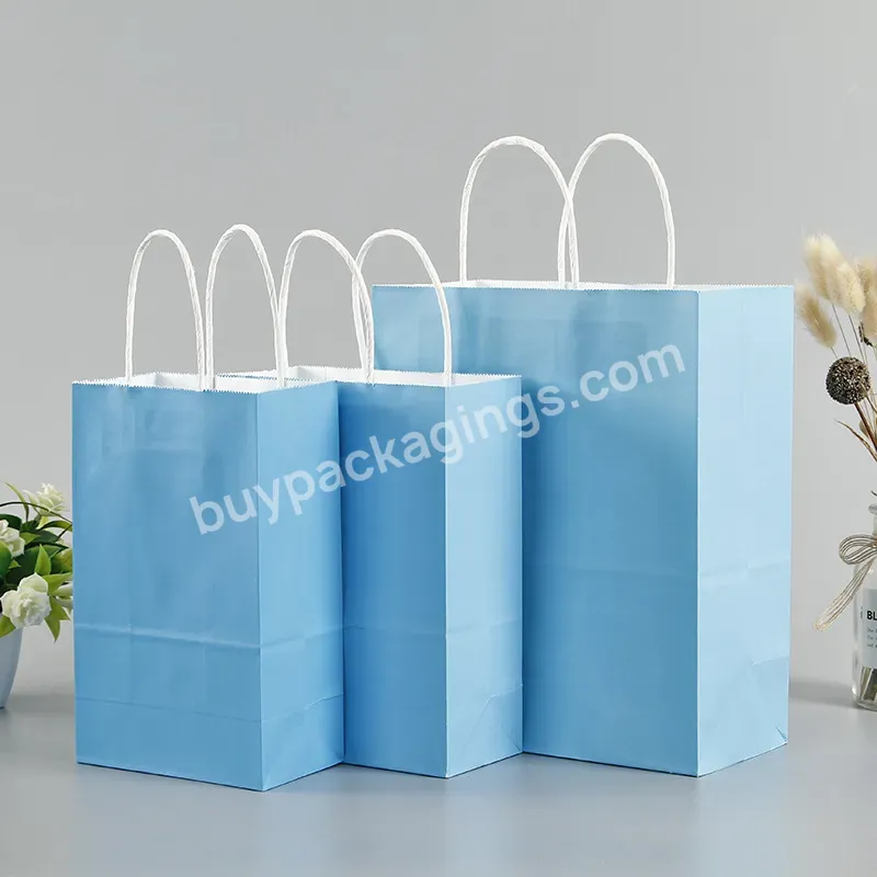 Wholesale Custom Printed Your Own Logo Kraft Gift Craft Reusable Paper Shopping Bag