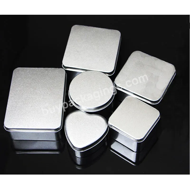 Wholesale Custom Printing Design Square Round Heart Shape Empty Portable Gold Metal Box Tin Cans Candy Cookie Tin Box