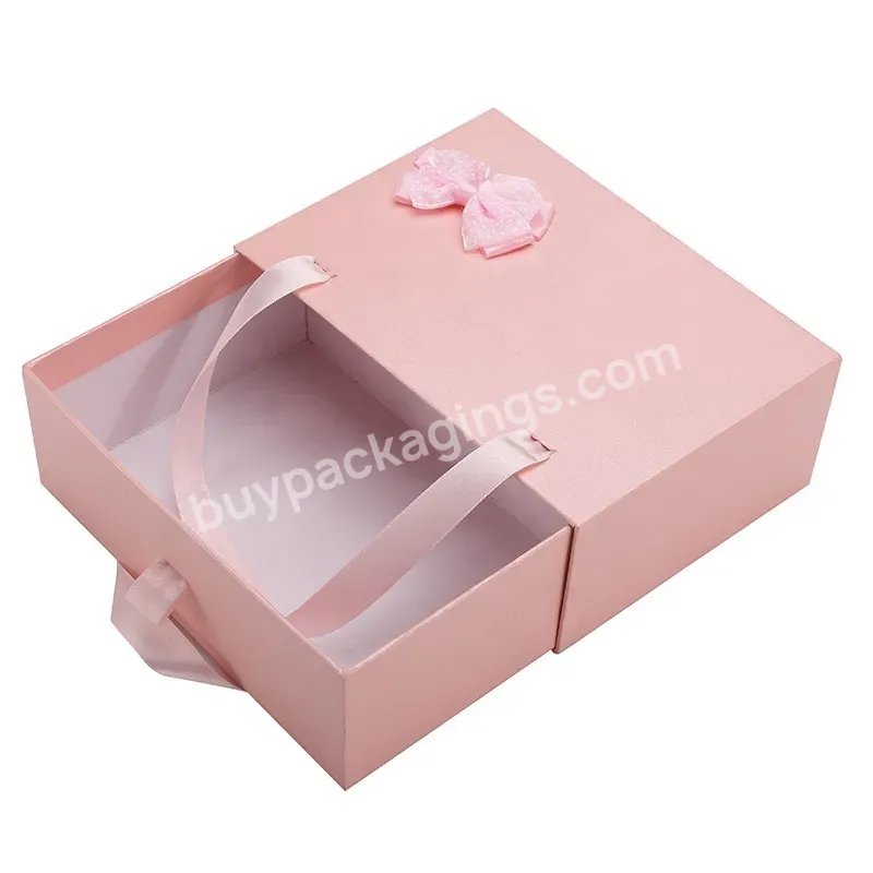 Wholesale Custom Printing Logo Paperboard Paper Drawer Gift Box Packaging For Clothes