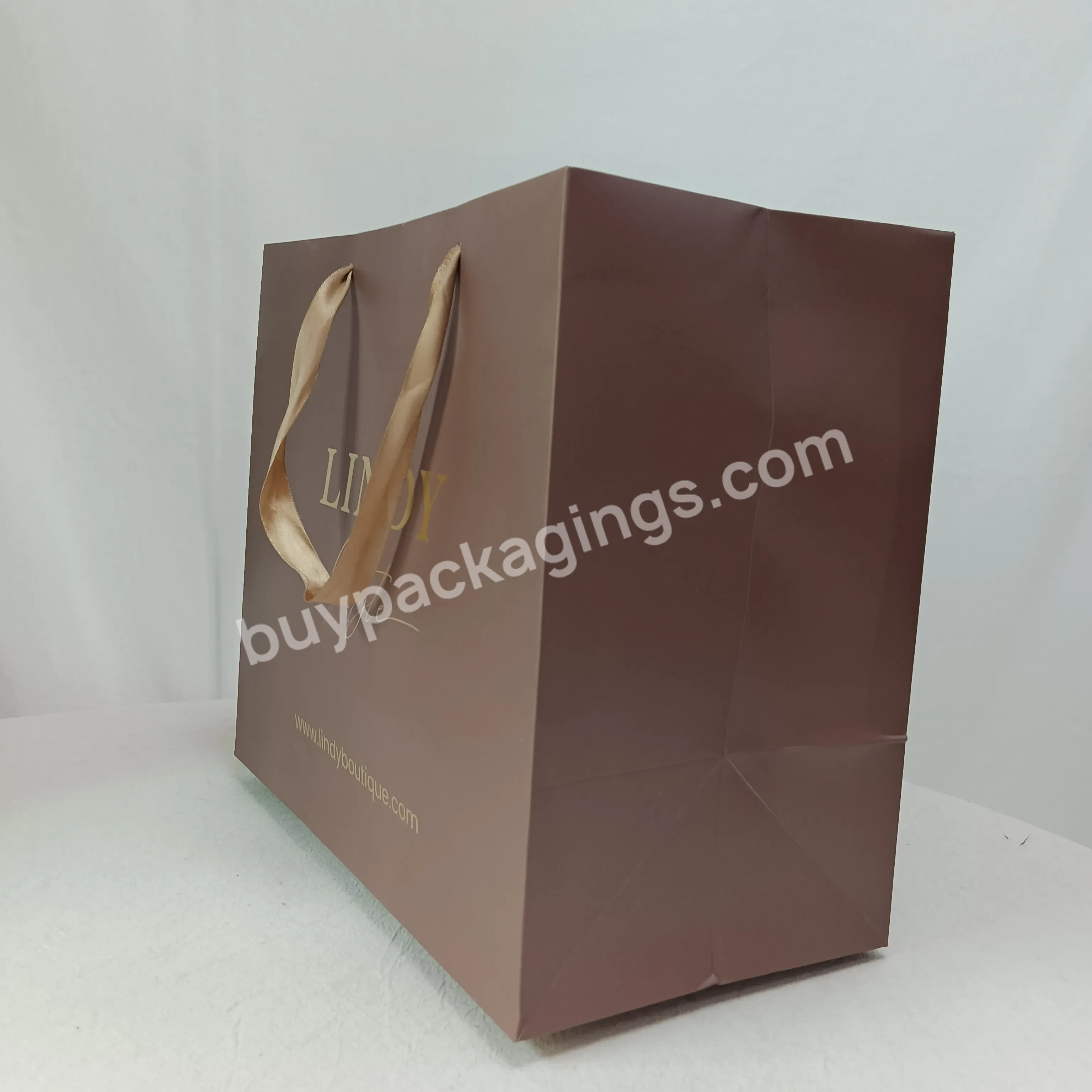 Wholesale Custom Printing Logo White Card Shopping Tote Paper Bag Brown Hand Paper Bags For Clothing Packing