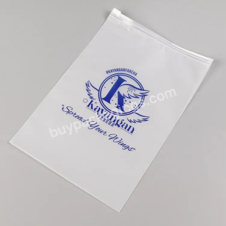 Wholesale Custom Printing Zip Lock Pe Frosted Matte Plastic Packing Self Sealing Clothing Packaging Bag