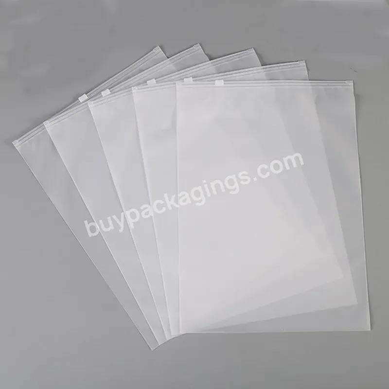 Wholesale Custom Printing Zip Lock Pvc Frosted Matte Plastic Packing Self Sealing Clothing Packaging Bag With Logo