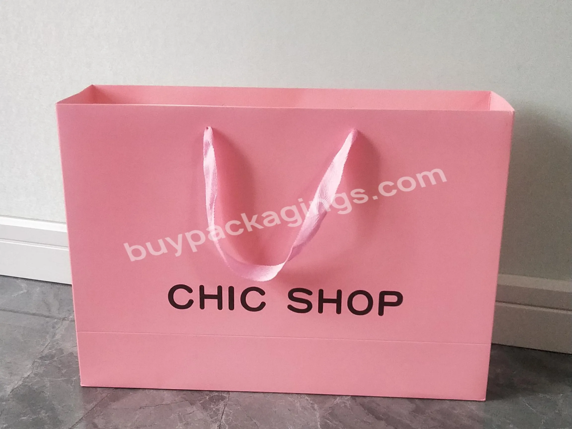 Wholesale Custom Reasonable Price Bag Paper Printed Brand Paper Bag Pink Paper Bag