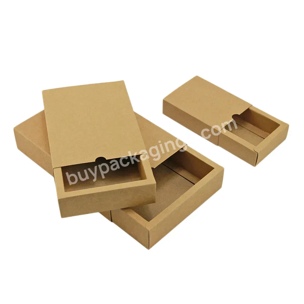 Wholesale Custom Recyclable Printing Tiny Kraft Frosted Folding Drawer Paper Box