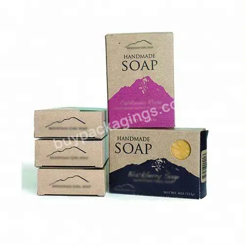 Wholesale Custom Recycle Handmade Luxury Gift White Kraft Paper Bamboo Soap Box Packaging Paper Box Packaging Design