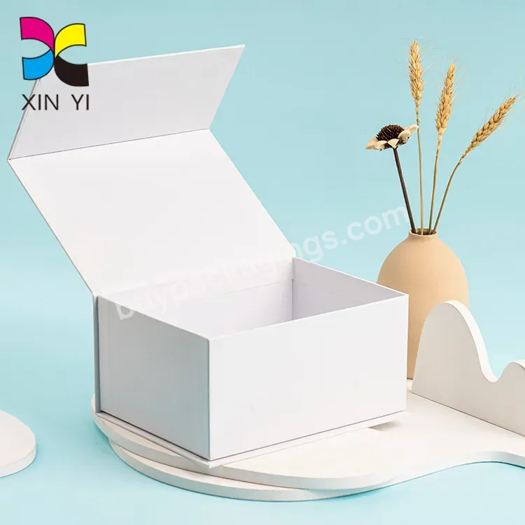 Wholesale Custom Recycled Gift Jewelry Paper Box Packaging White Magnetic Box